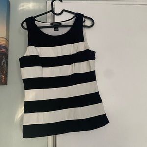 ❤️❤️ WHBM White House Black Market Striped Sleeveless Shirt